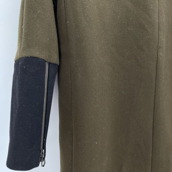 Madewell Womens Size 10 City Grid Wool Peacoat Brown Black Colorblock Winter - Picture 6 of 12